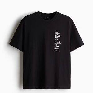 H&M Black Short Sleeve Tee Classic Crew Neck XL